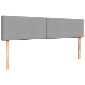 Ottoman Bett mit Matratzen & LEDs Hellgrau 160x200 cm