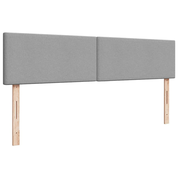 Ottoman Bett mit Matratzen & LEDs Hellgrau 160x200 cm