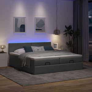 Ottoman Bett mit Matratzen & LEDs 160x200 cm