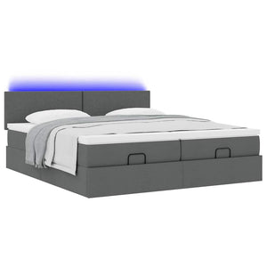 Ottoman Bett mit Matratzen & LEDs 160x200 cm