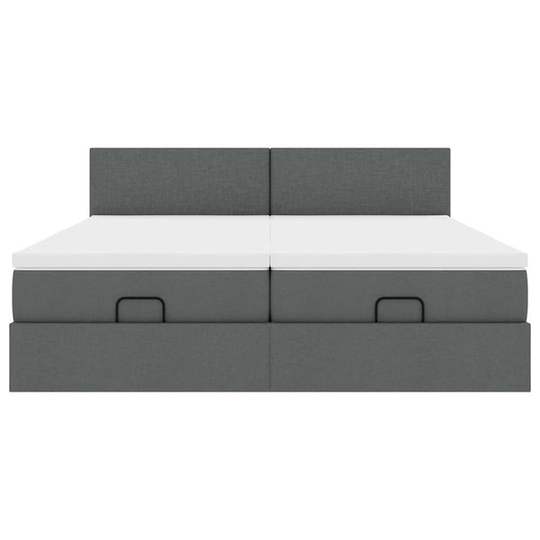 Ottoman Bett mit Matratzen & LEDs 160x200 cm