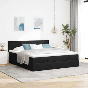 Ottoman Bett mit Matratzen & LEDs 160x200 cm