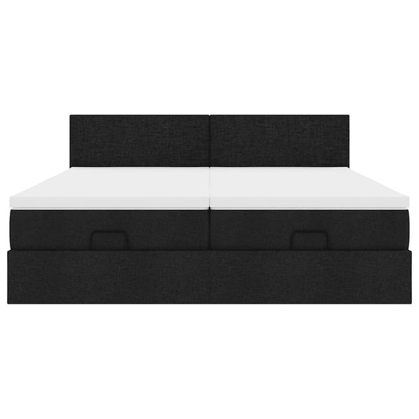 Ottoman Bett mit Matratzen & LEDs 160x200 cm