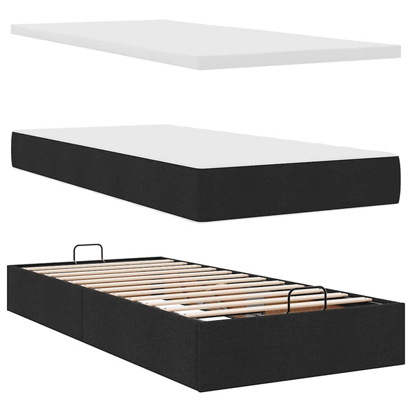 Ottoman Bett mit Matratzen & LEDs 160x200 cm