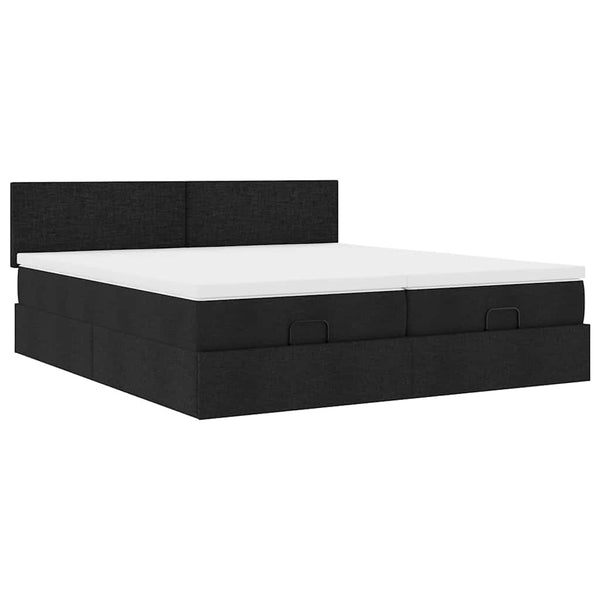 Ottoman Bett mit Matratzen & LEDs 180x200 cm