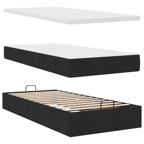 Ottoman Bett mit Matratzen & LEDs 180x200 cm