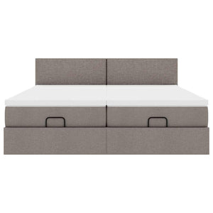 Ottoman Bett mit Matratzen & LEDs 180x200 cm