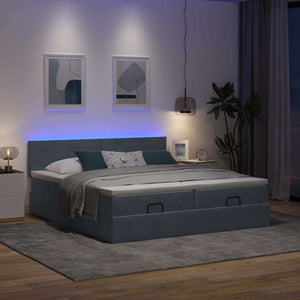 Ottoman Bett mit Matratzen & LEDs 160x200 cm