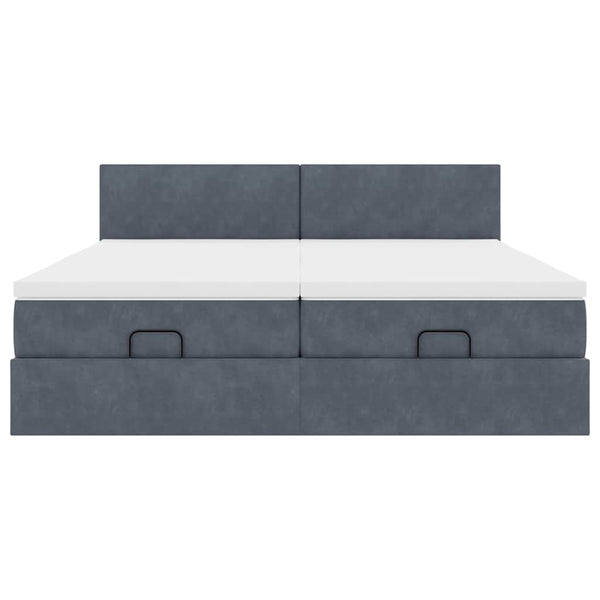 Ottoman Bett mit Matratzen & LEDs 160x200 cm