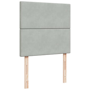 Ottoman Bett mit Matratze Hellgrau 90x190 cm