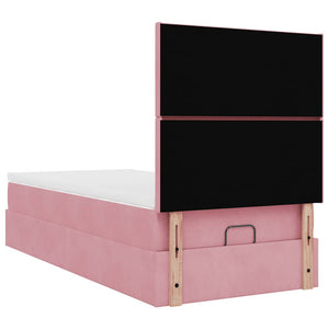 Ottoman Bett Rosa mit Matratze 90x190 cm