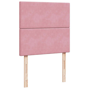 Ottoman Bett mit Matratze Rosa 100x200 cm Samt