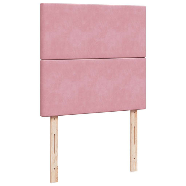 Ottoman Bett mit Matratze Rosa 100x200 cm Samt