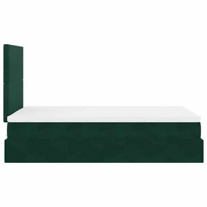 Ottoman Bett mit Matratze Dunkelgrün 120x190 cm