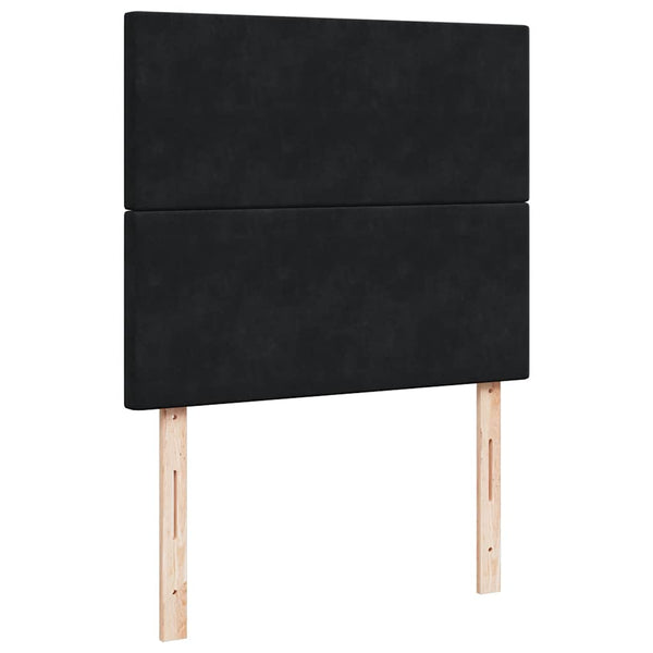 vidaXL Lit ottomane avec matelas Noir 120x200 cm Velours