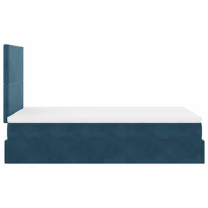 Ottoman Bett mit Matratze Dunkelblau 120x200 cm
