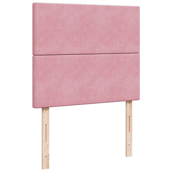 Ottoman Bett Rosa Samt 120x200 cm mit Matratze