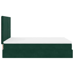 Ottoman Bett mit Matratze Dunkelgrün 140x190 cm