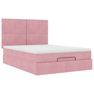 Ottoman Bett mit Matratze Rosa 140x190 cm
