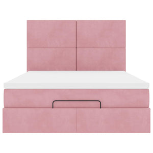 Ottoman Bett mit Matratze Rosa 140x190 cm
