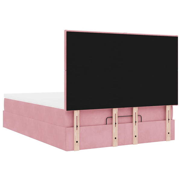 Ottoman Bett mit Matratze Rosa 140x190 cm