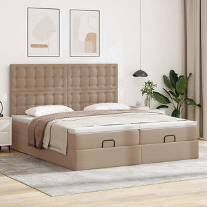 Ottoman Bett mit Matratzen Cappuccino 200x200 cm