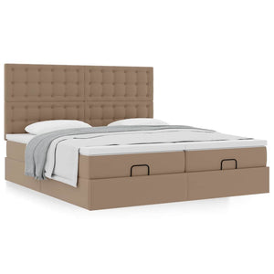 Ottoman Bett mit Matratzen Cappuccino 200x200 cm