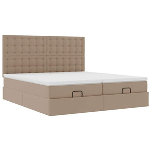 Ottoman Bett mit Matratzen Cappuccino 200x200 cm