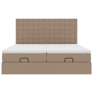 Ottoman Bett mit Matratzen Cappuccino 200x200 cm