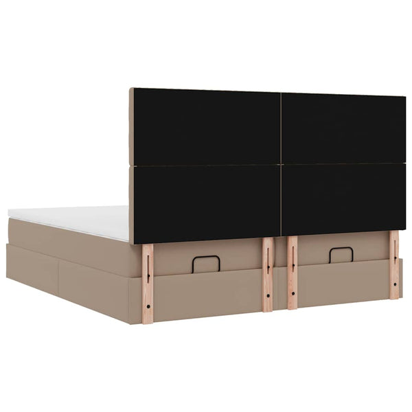 Ottoman Bett mit Matratzen Cappuccino 200x200 cm