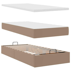 Ottoman Bett mit Matratzen Cappuccino 200x200 cm