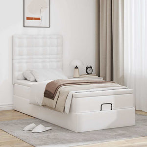 Ottoman Bett mit Matratze & LEDs 80x200 cm