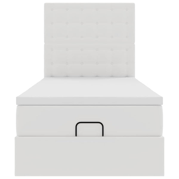Ottoman Bett mit Matratze & LEDs 80x200 cm