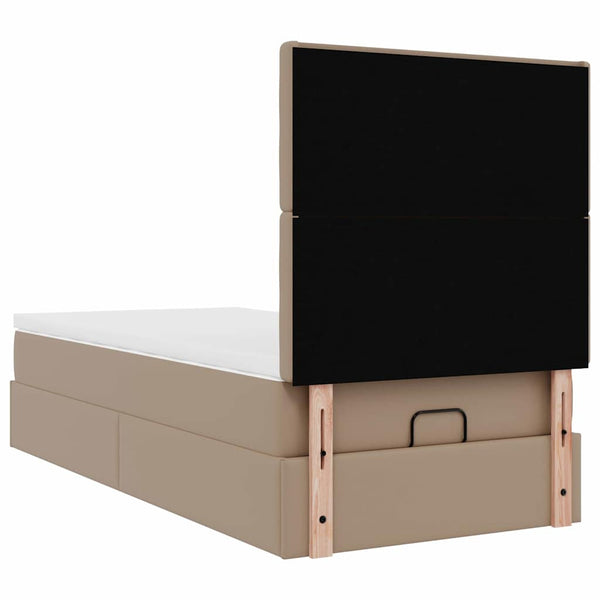vidaXL Lit ottoman avec matelas et LED 90x190 cm similicuir
