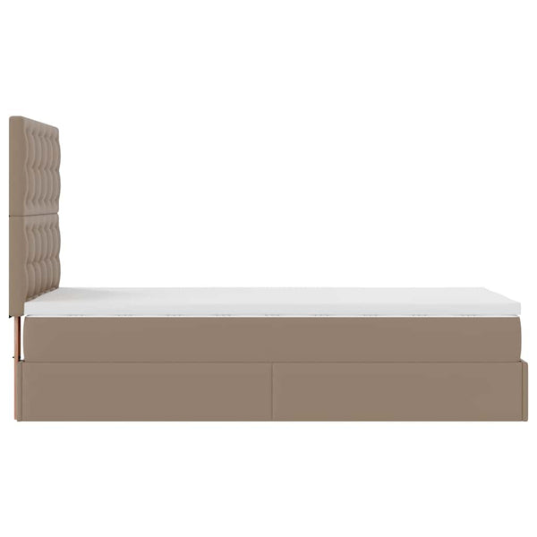 vidaXL Lit ottoman avec matelas et LED 90x190 cm similicuir