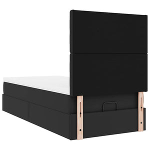 Ottoman Bett mit Matratze & LEDs 90x200 cm