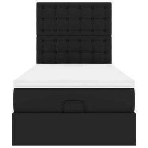 Ottoman Bett mit Matratze & LEDs 90x200 cm