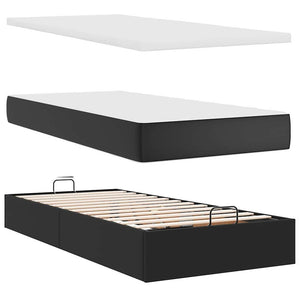 Ottoman Bett mit Matratze & LEDs 90x200 cm