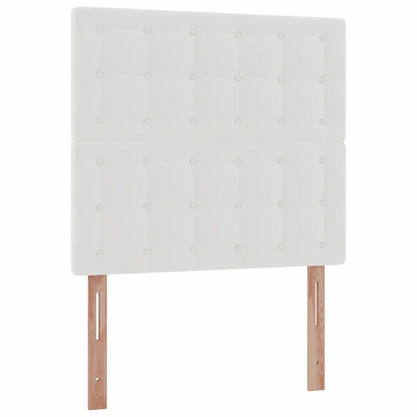 Ottoman Bett 100x200 cm mit Matratze & LED, Weiß