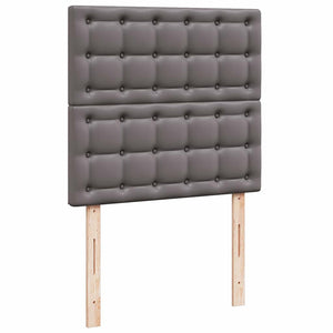 Ottoman Bett mit Matratze & LEDs Grau 100x200 cm