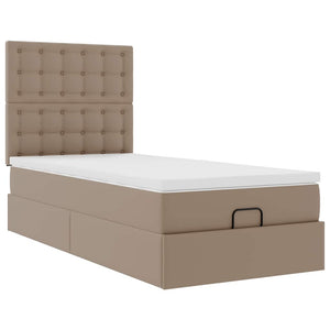 Ottoman Bett mit Matratze & LED 100x200 Kunstleder