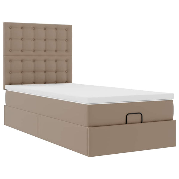 Ottoman Bett mit Matratze & LED 100x200 Kunstleder