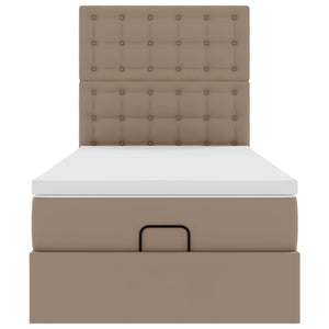 Ottoman Bett mit Matratze & LED 100x200 Kunstleder