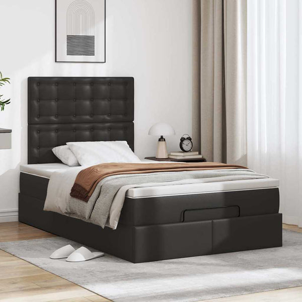 Ottoman Bett mit Matratze & LEDs 120x190 cm