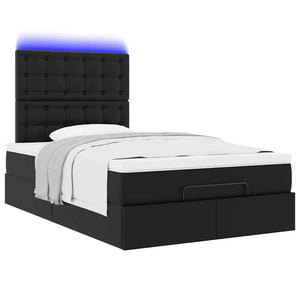 Ottoman Bett mit Matratze & LEDs 120x190 cm