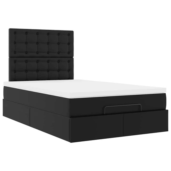 Ottoman Bett mit Matratze & LEDs 120x190 cm
