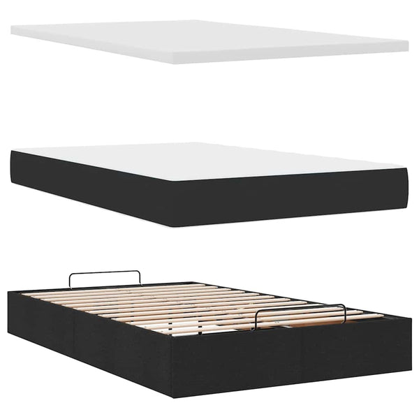 Ottoman Bett mit Matratze & LEDs 120x190 cm