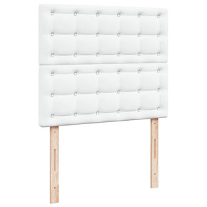 Ottoman Bett mit Matratze & LED Weiß 120x190
