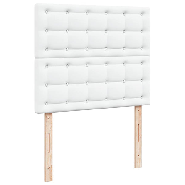 Ottoman Bett mit Matratze & LED Weiß 120x190