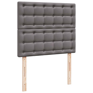 Ottoman Bett mit Matratze & LEDs Grau 120x190 cm